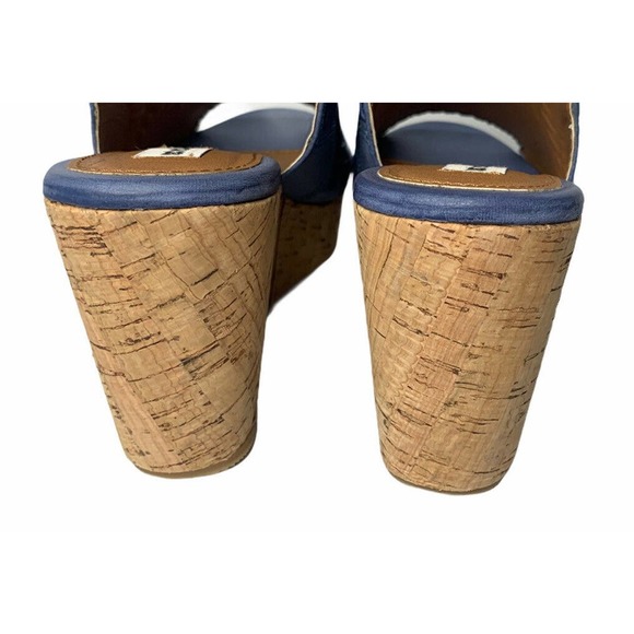 NEW Womens Not Rated Francie Blue Woven Wedge Sandals Shoes Open Toe Clogs 7.5 M - Picture 8 of 10